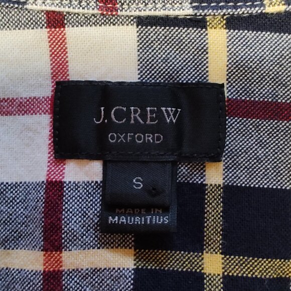 J. Crew Men's Button Down Oxford Shirt - Slim Fit - Plaid - Size Small - EUC - Picture 4 of 5